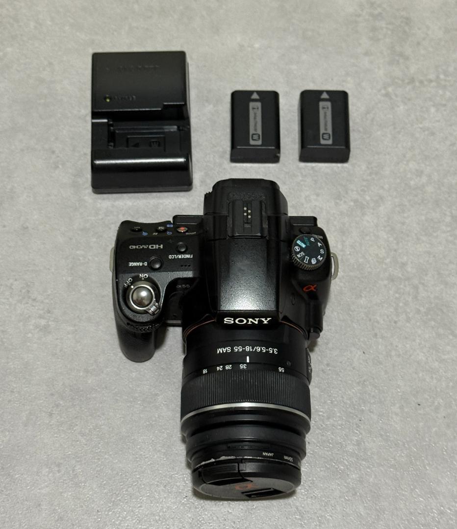 SONY α55 レンズキット ソニー SLT-A55V バッテリー２個付