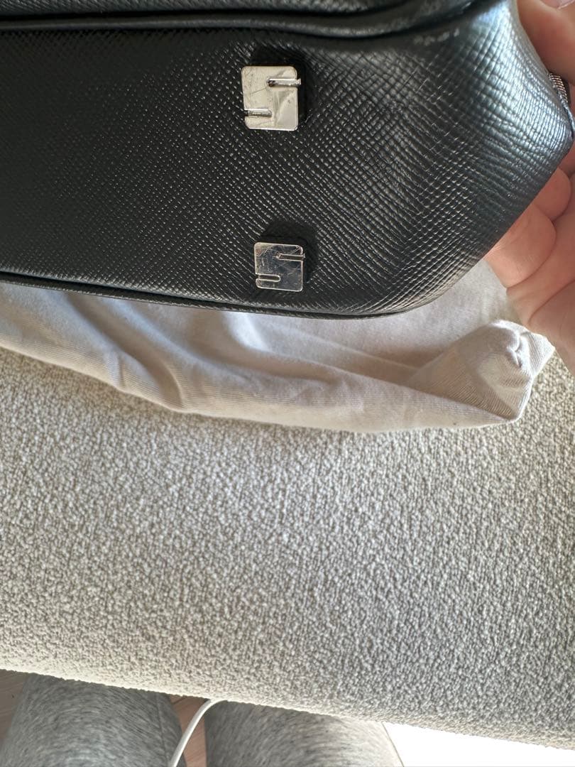 SERAPIAN スリムブリーフケース ブラック