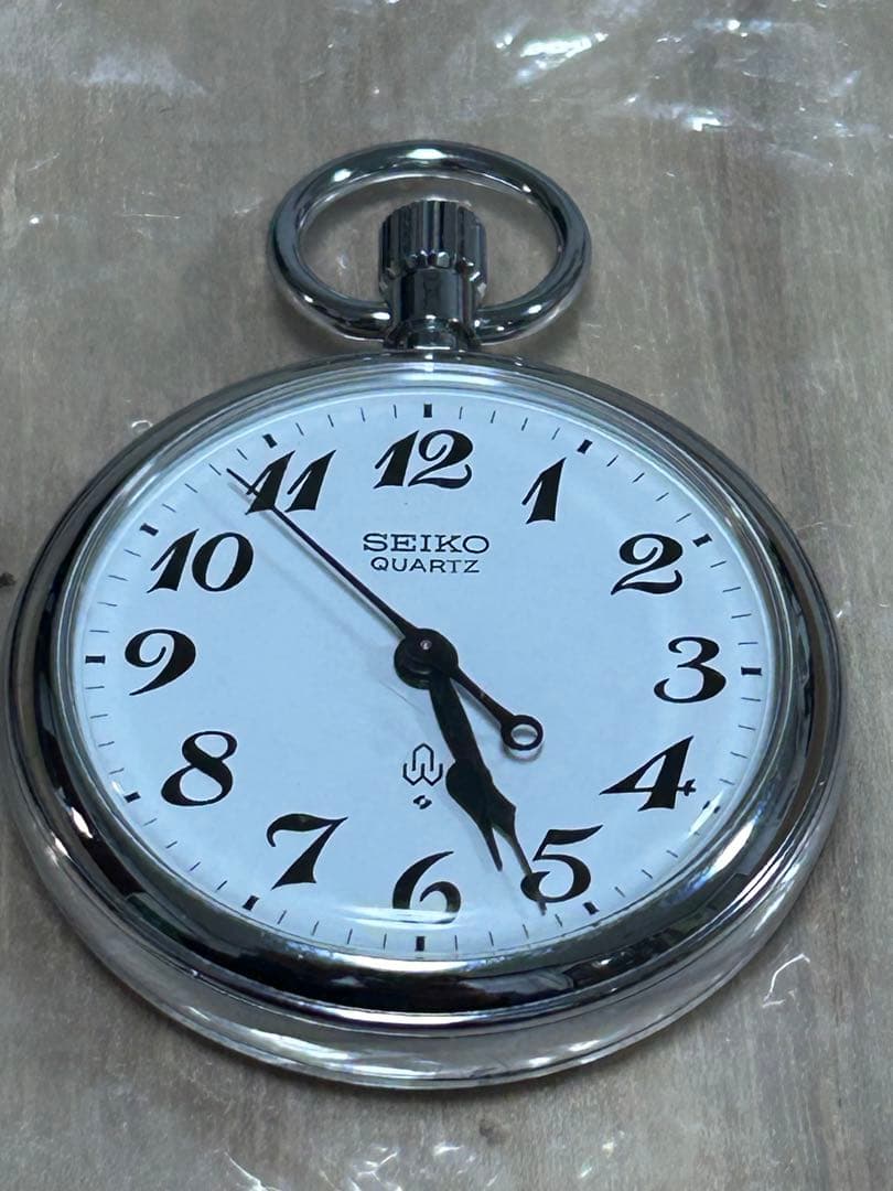SEIKO セイコー　クォーツ　懐中時計　鉄道時計　稼働品