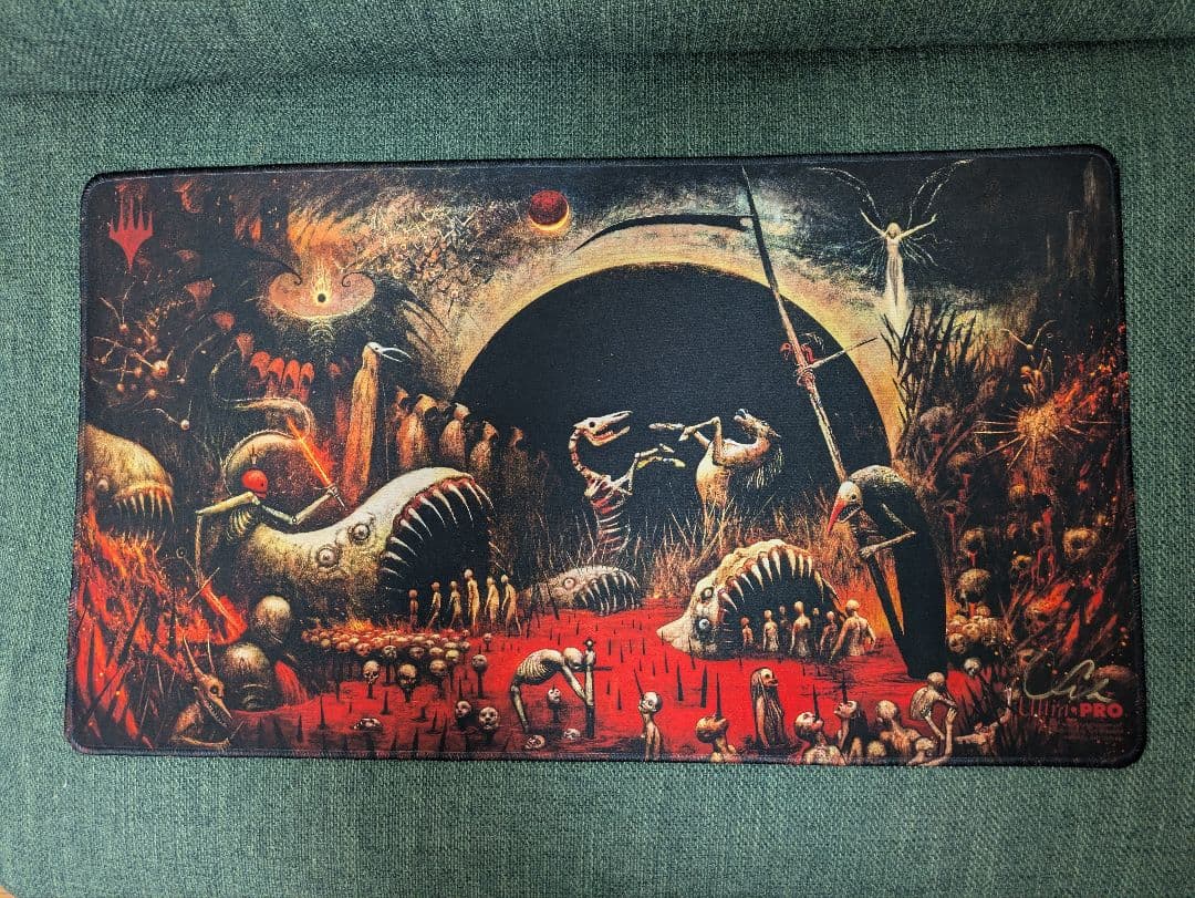 【サイン入り】MTG 滅び プレイマット Seb McKinnonシリアル有り