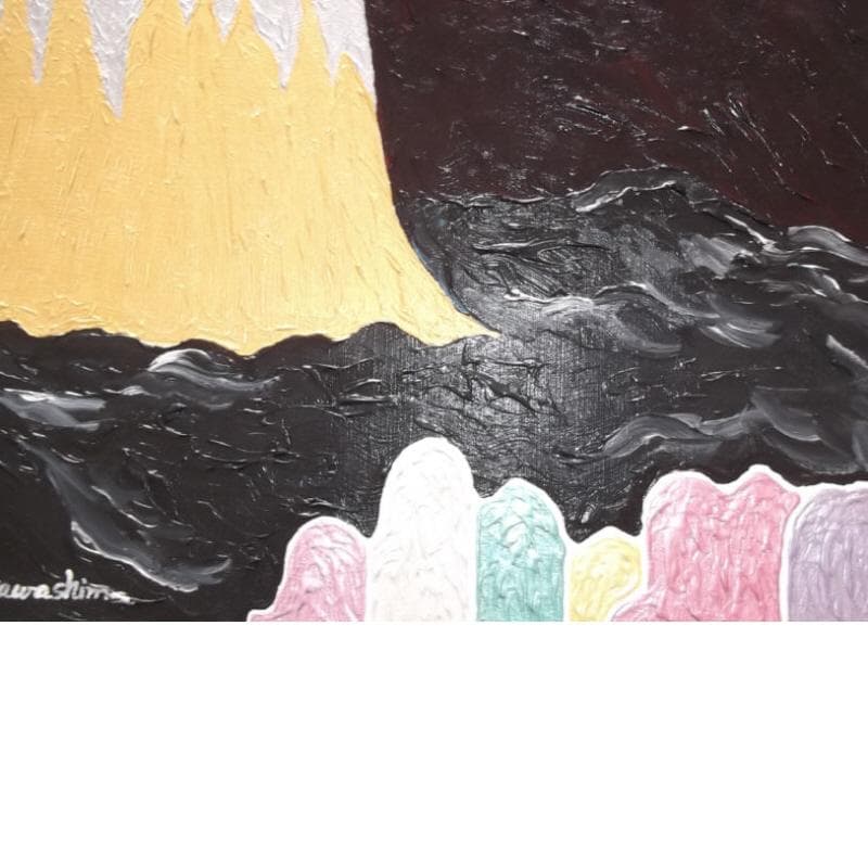 真作保証　川嶋陽二郎　「幸福の富士　希望」　Ｆ１０号