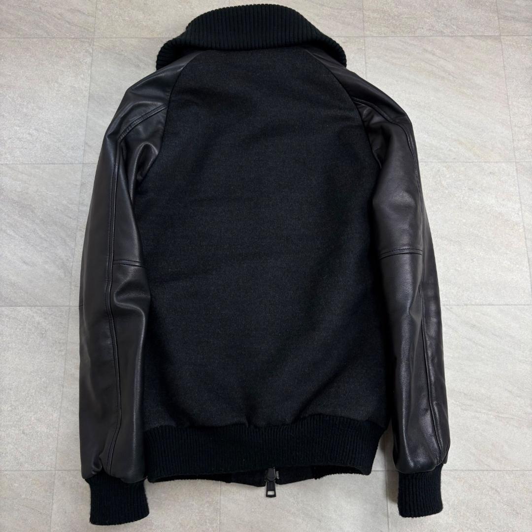 1piu1uguale3 ウノピゥウ スタジャン ブルゾン カシミヤ ラムレザー