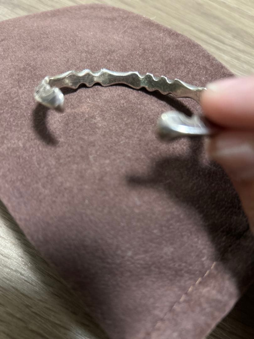 Ray Adakai バングル　ジグザグ　インディアンジュエリー　レイアダカイ