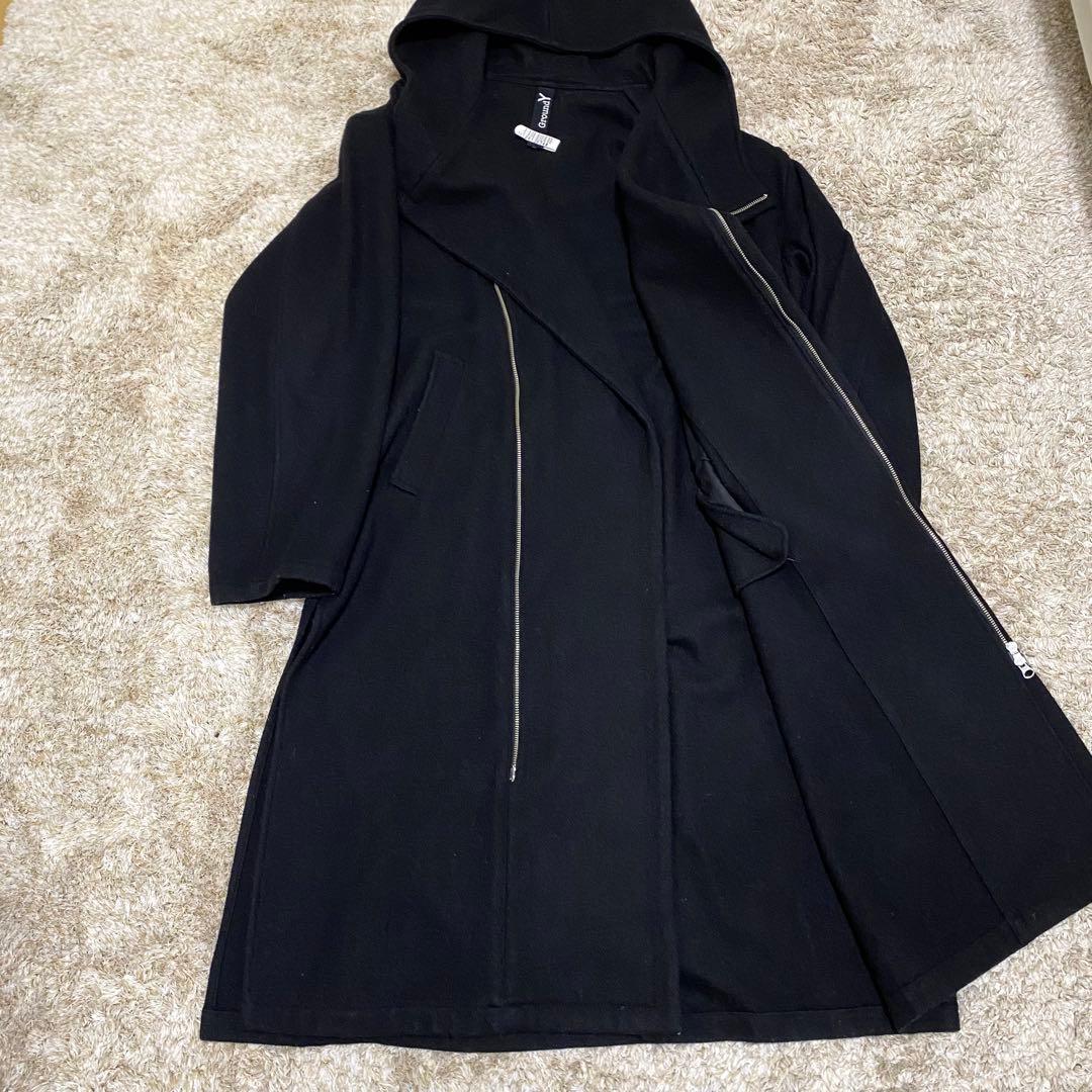 Ground Y ヨウジヤマモト インディアフラノ ダブルフーデットコート 3