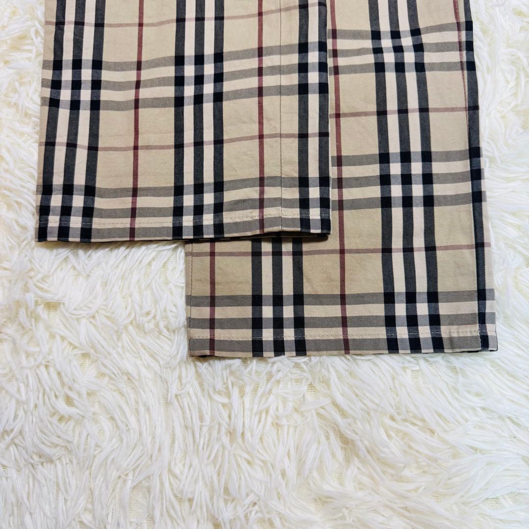 【美品】バーバリー ブラック レーベル ノバチェック柄 パンツ コットン100%