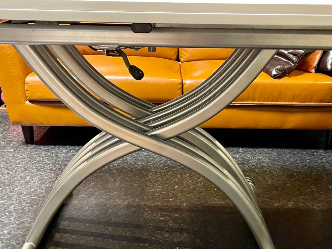 送料込み OZZIO サリスカンディ 昇降式テーブル 天板拡張 油圧式