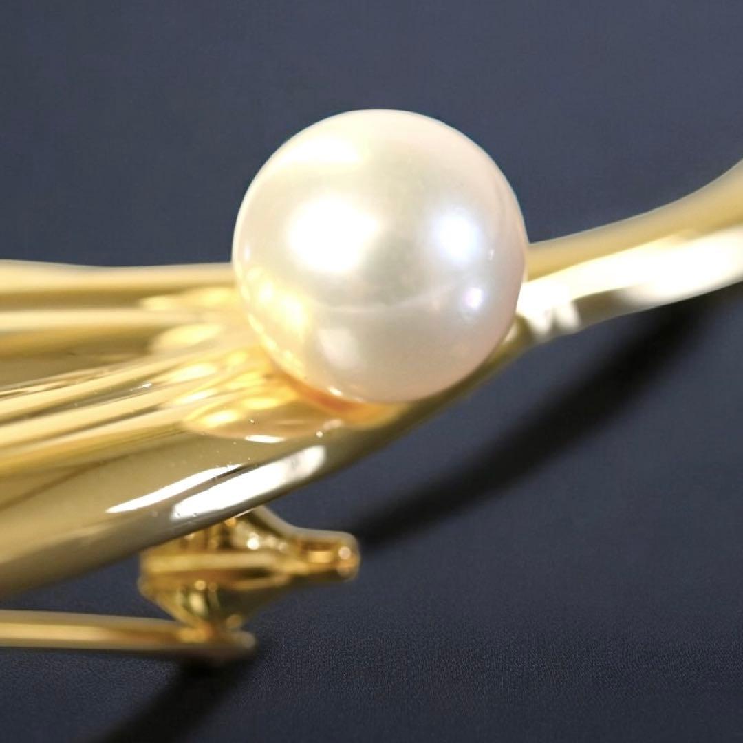 【未使用保管品】ミキモト　アコヤ　パール　本真珠　ブローチ　コサージュ　ゴールド