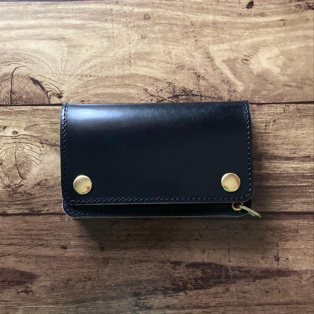 【お札を折らずに収納】北米ステアハイド トラッカーウォレット150（ミドル）3層