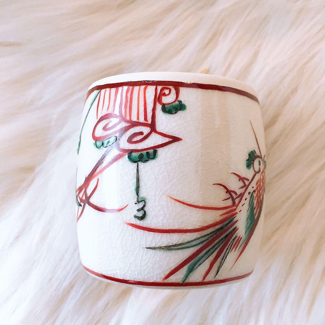 茶道具　 蓋置 赤絵 鳳凰