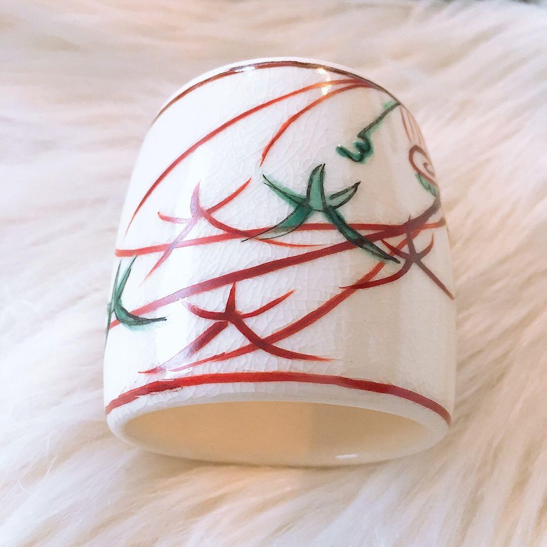 茶道具　 蓋置 赤絵 鳳凰