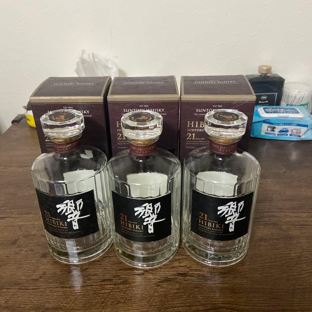 サントリーウイスキー響21年　空瓶　3本セット