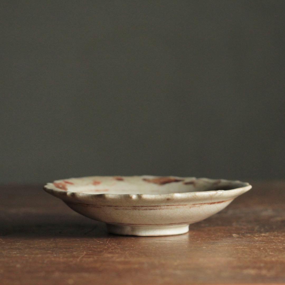 専用 鉄絵 輪花 平盃 小皿 スコタイ 16〜17世紀頃 古美術 古道具