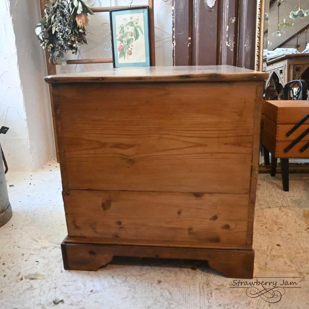 IFU-410 英国アンティーク パインチェスト 収納 リネンボックス テーブル