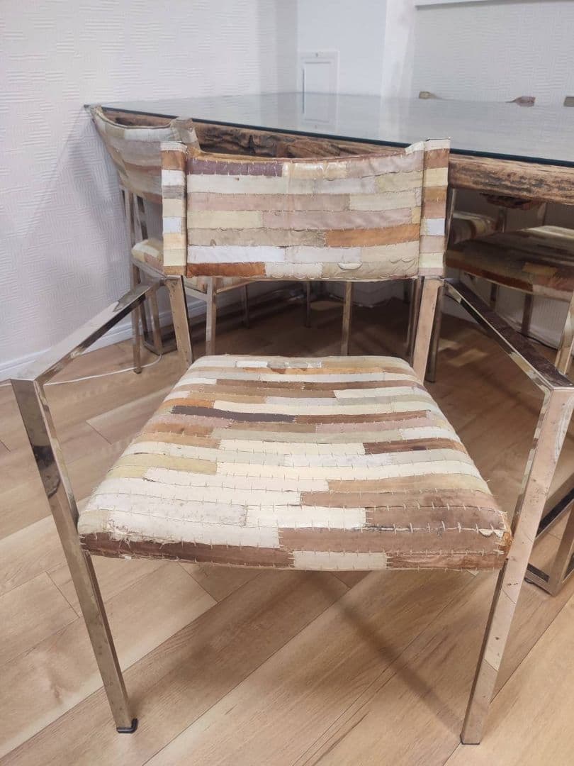 【大阪市内引取限定】 ASPLUND 古材ダイニングテーブル＋椅子3脚