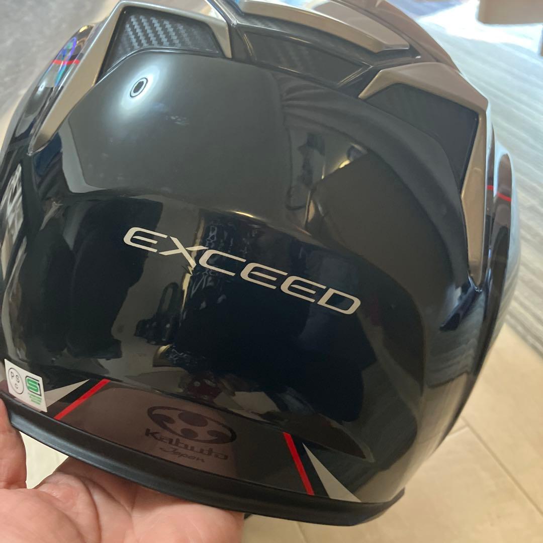 EXCEED フルフェイスヘルメット ブラック/シルバー　カブト　エクシード