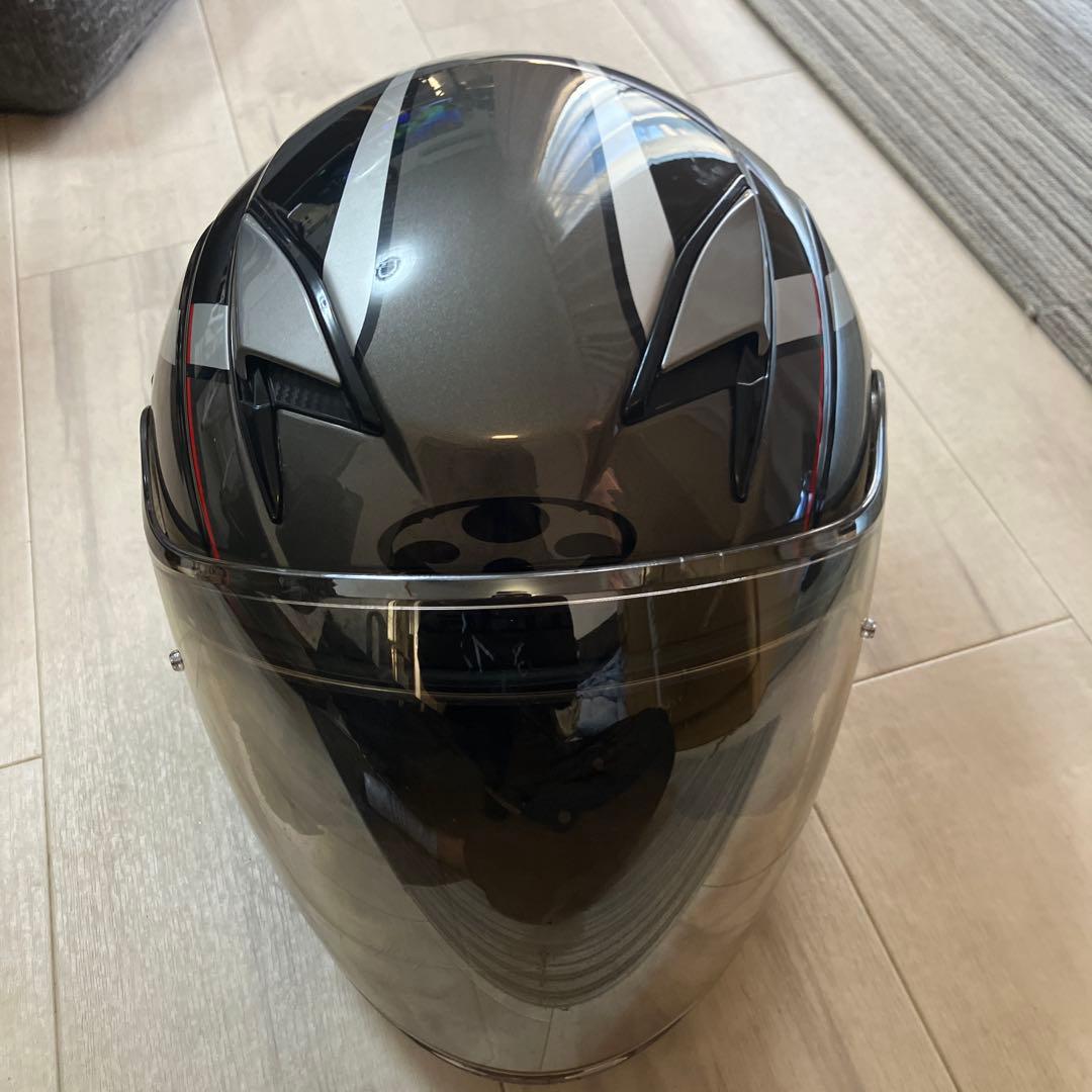 EXCEED フルフェイスヘルメット ブラック/シルバー　カブト　エクシード