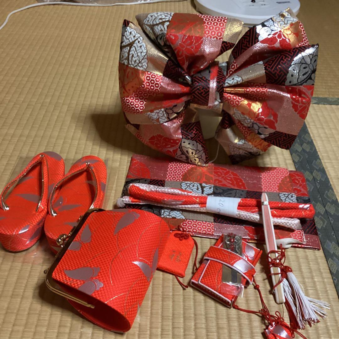 七五三　七歳フルセット　帯幅17、5センチ　草履21センチ