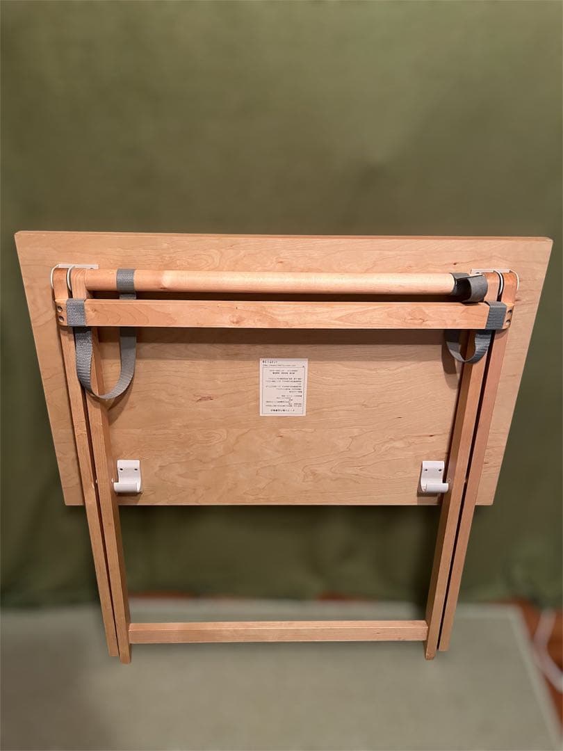 無印良品　折りたたみ木製テーブル ナチュラル　80×50 美品