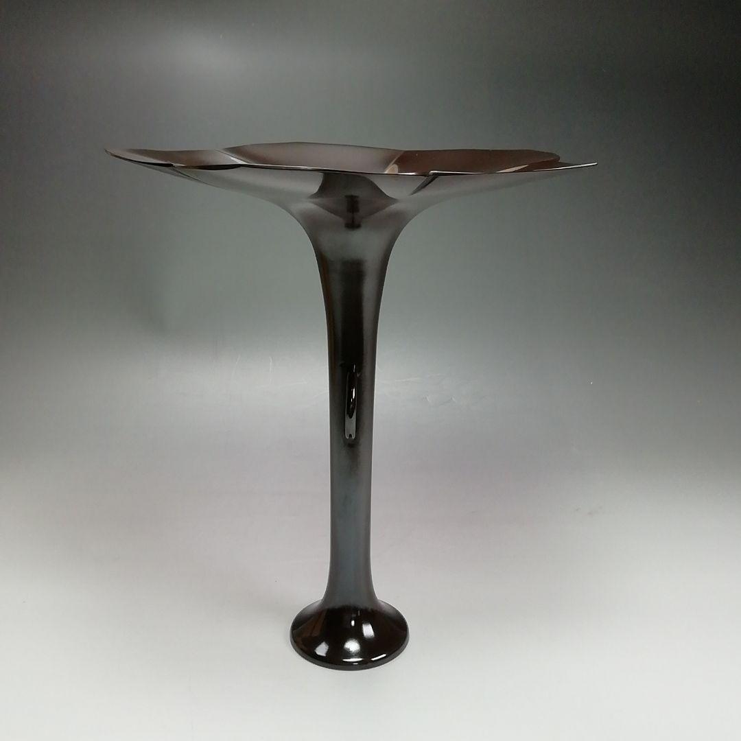 Ｓ４１２　花入　『唐銅　桔梗口　花入』『一ノ瀬宗也作』　共箱　花器