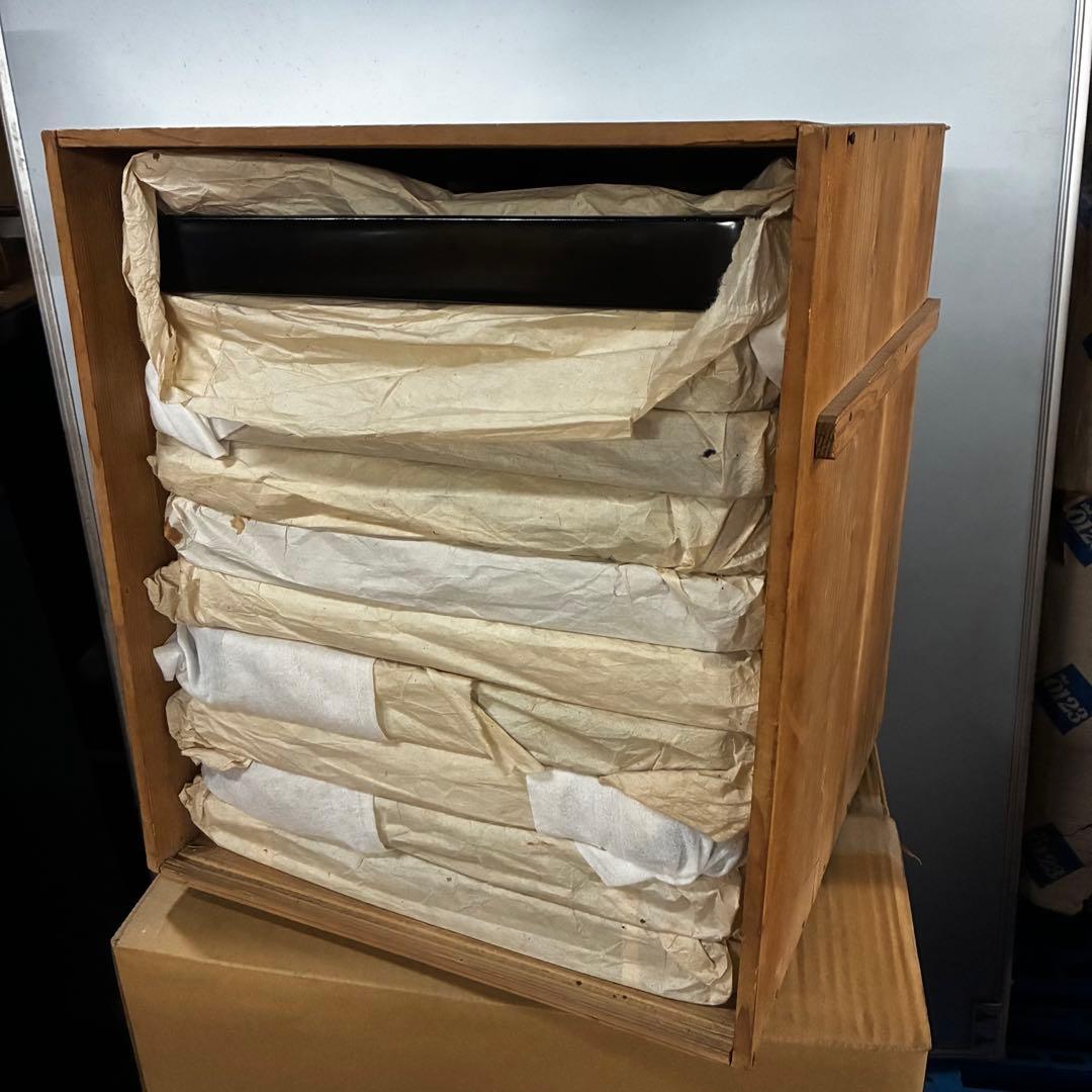 漆器 会席膳 御膳 お盆 10枚 鷹 松 昭和初期 骨董 古道具