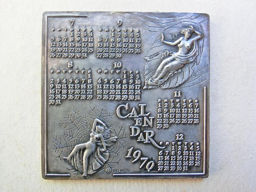日本万国博覧会　1970　カレンダーメダル　-四季の精-　純銀製