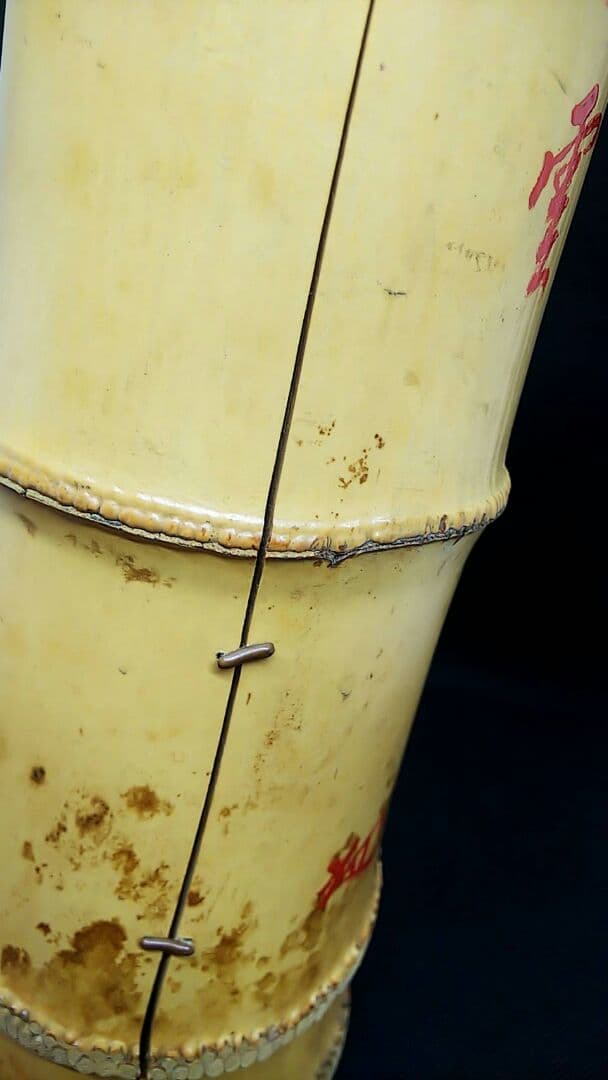 値下げしました！　十四世淡々斎　宗室　花押 黒田正玄作 竹一重花入 銘「菱雲」