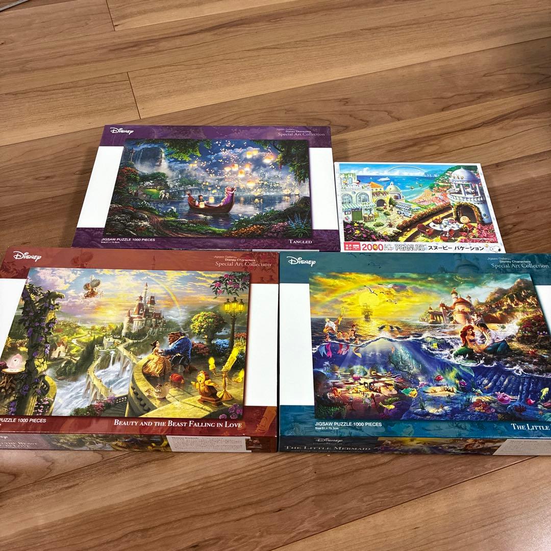 ジグソーパズル4点セット ディズニー　スヌーピー