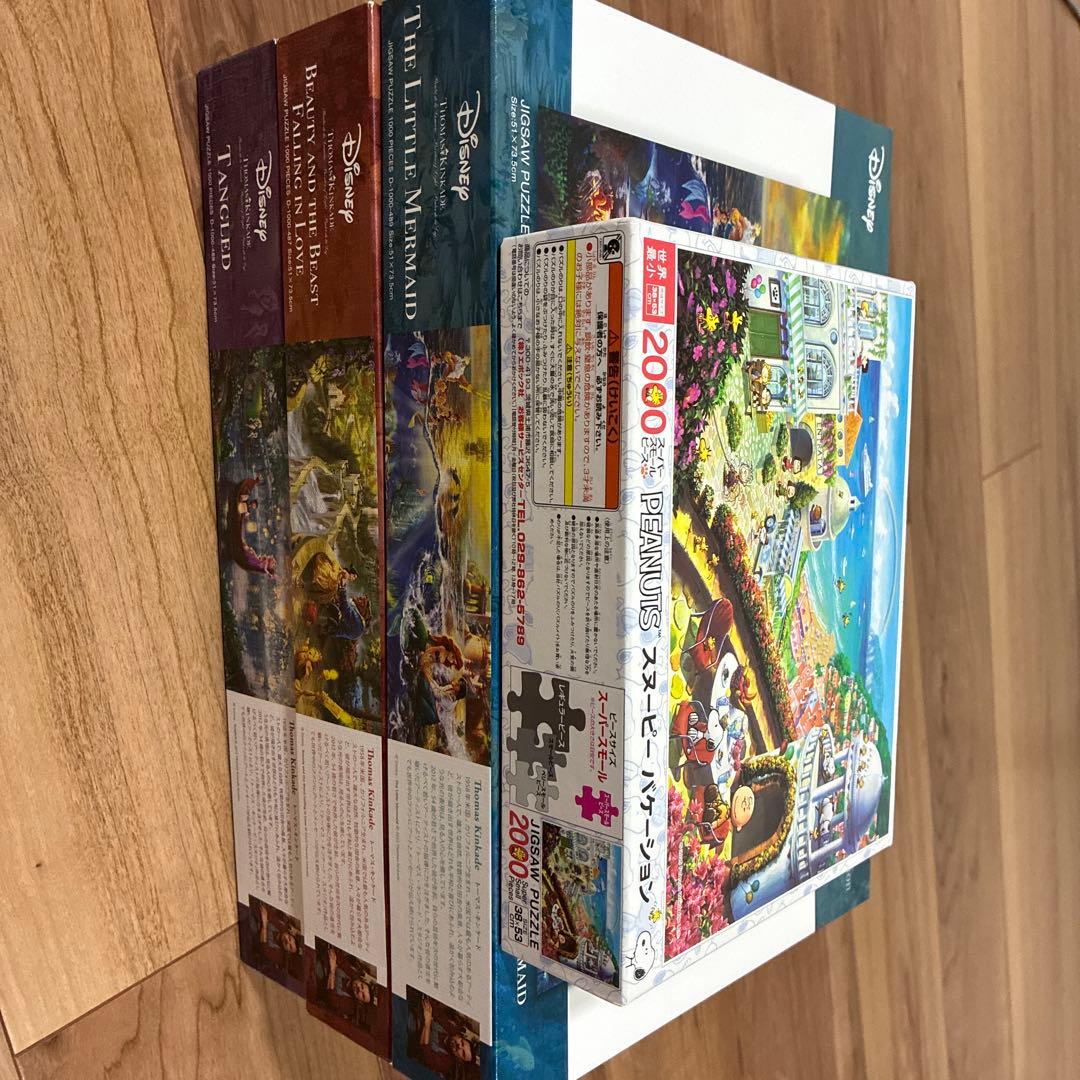 ジグソーパズル4点セット ディズニー　スヌーピー