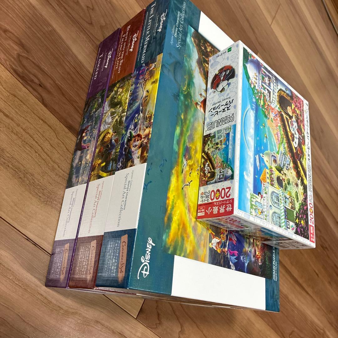 ジグソーパズル4点セット ディズニー　スヌーピー