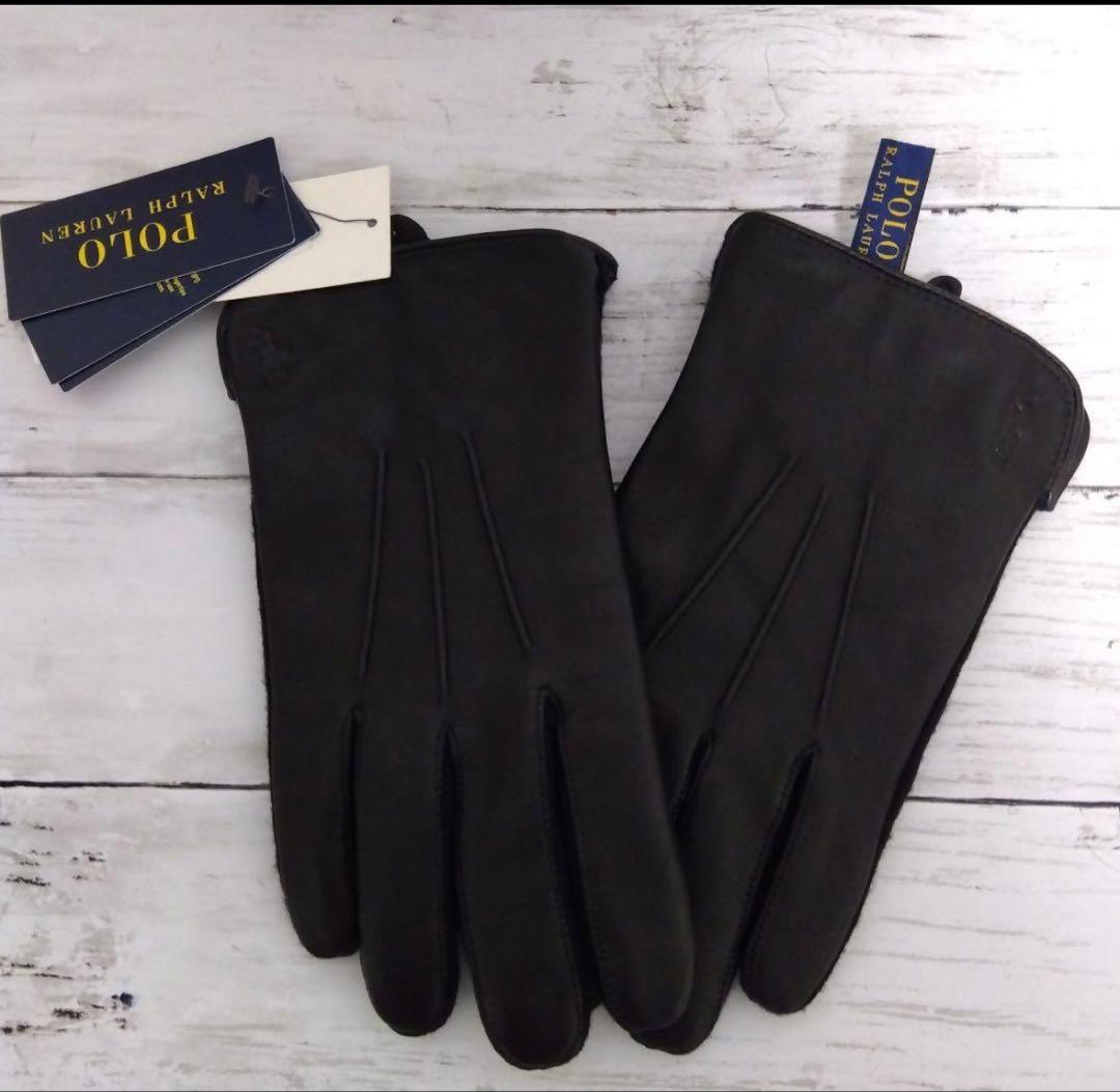 未使用品 箱付き Polo by Ralph Lauren レザーグローブ 手袋