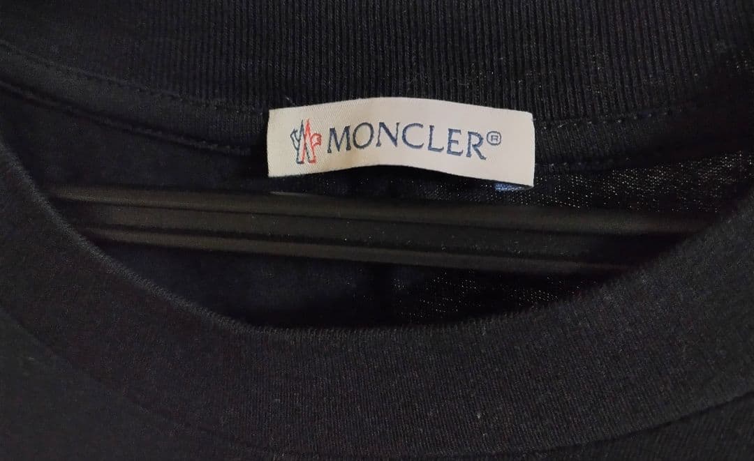 MONCLER　半袖Tシャツ　バンダナ　黒　XS