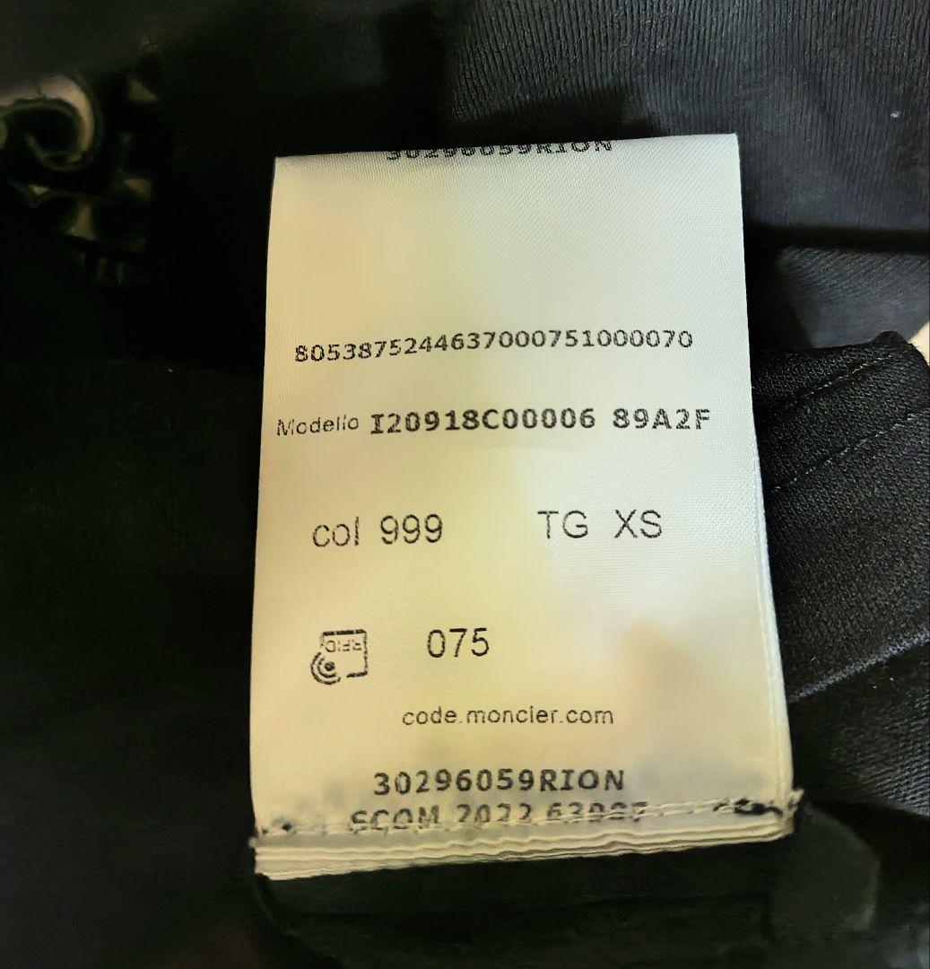 MONCLER　半袖Tシャツ　バンダナ　黒　XS