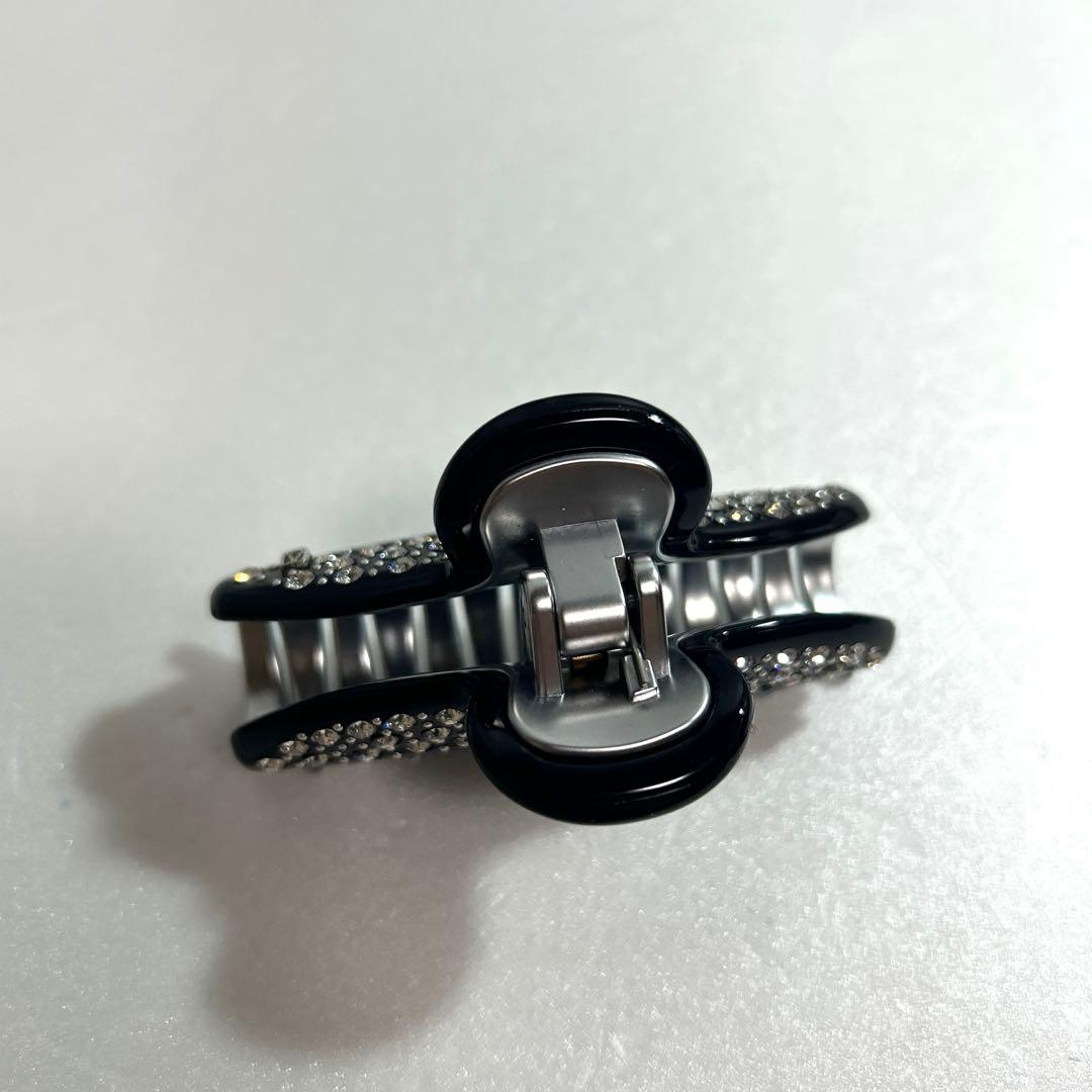 美品 アレクサンドルドゥパリ ヘアクリップ M スワロフスキー シルバー
