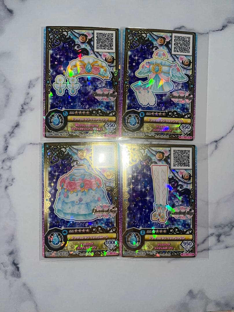 アイカツカード　ジュエリングレア　アンジュアクアマリンコーデ ルーレット