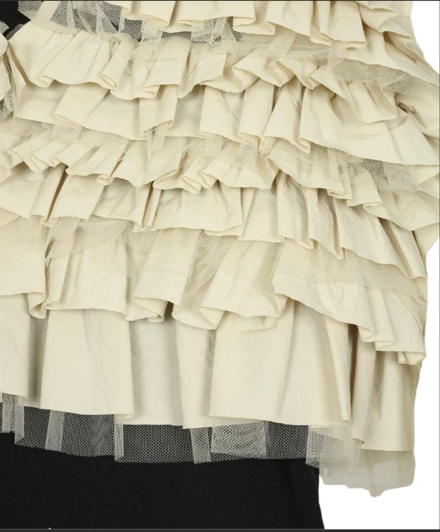 【美品】アンドレスド /ANDRESD タフタチュールベストセットドレス