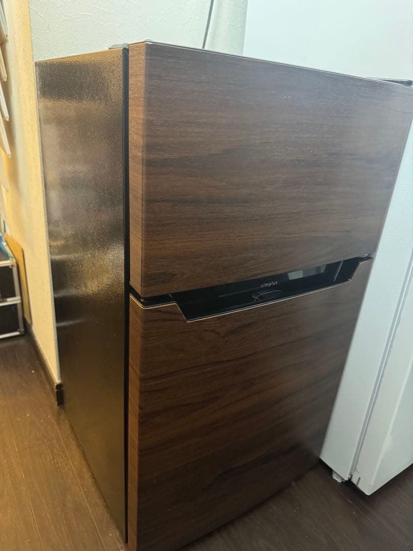 s!mplus 2ドア冷凍庫 87L 木目調