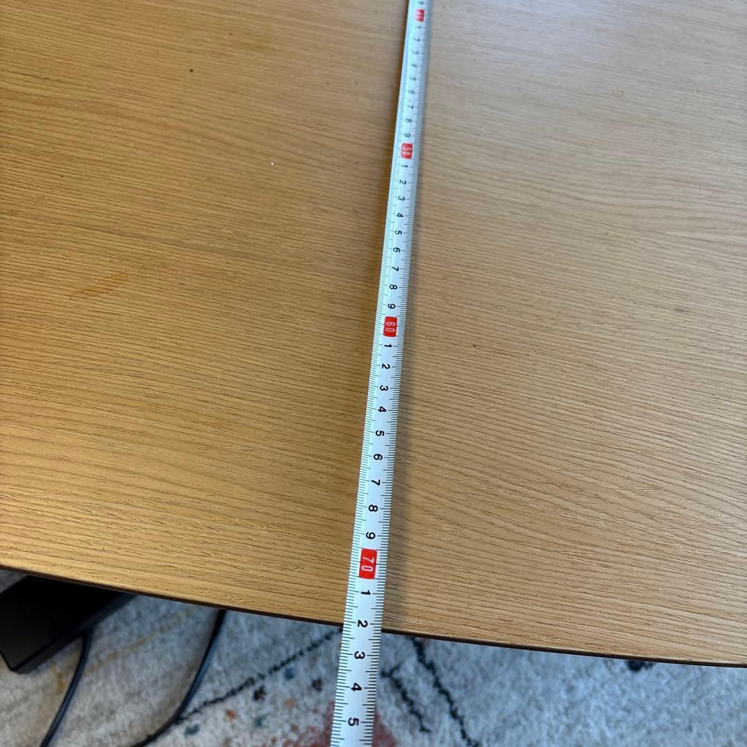 無印　木製楕円形電気こたつ 約120cm x 80cm 訳あり