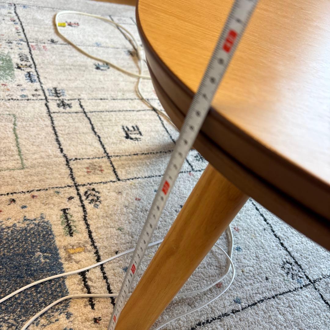 無印　木製楕円形電気こたつ 約120cm x 80cm 訳あり