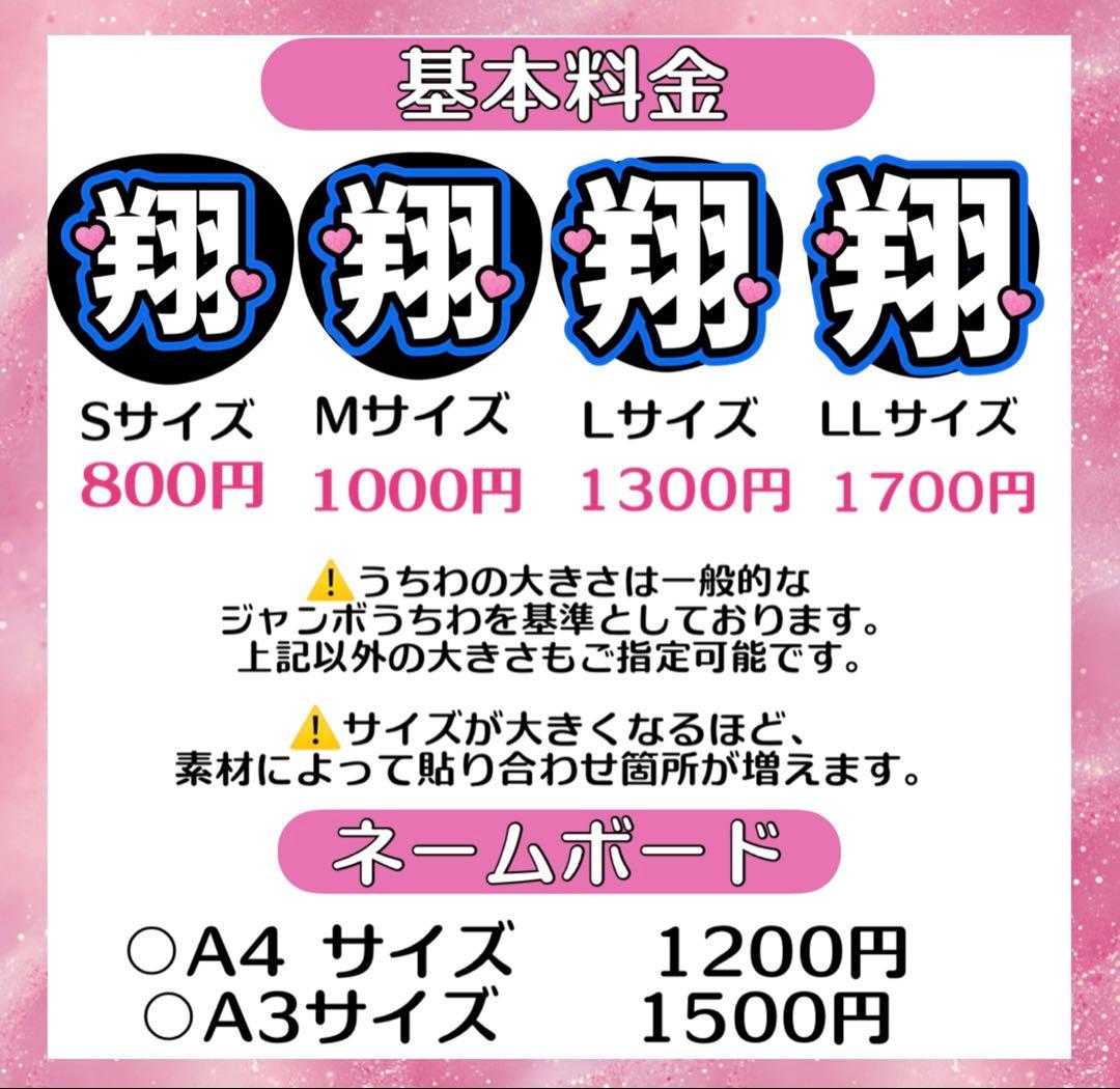yu様　うちわ　文字　オーダー　パネル　ネームボード　ハングル