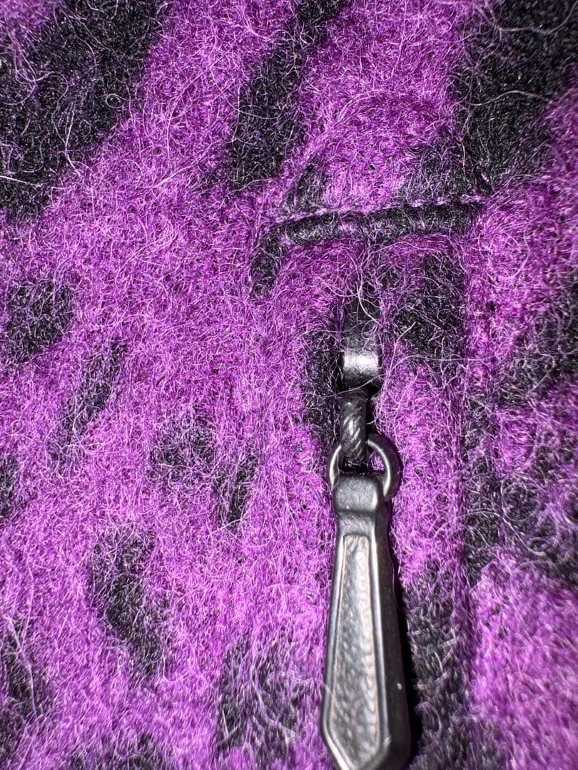 ニードルス×ビームス別注 アニマル柄 ジップジャケット パープルレオパード