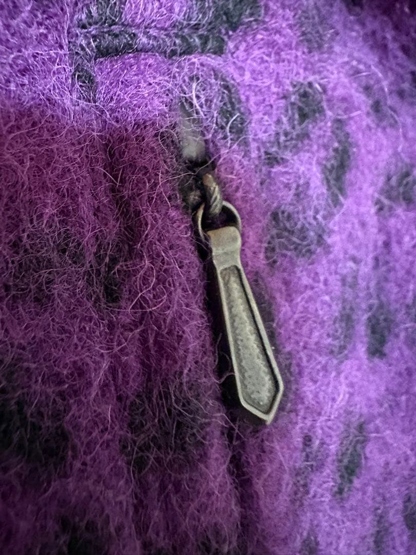 ニードルス×ビームス別注 アニマル柄 ジップジャケット パープルレオパード