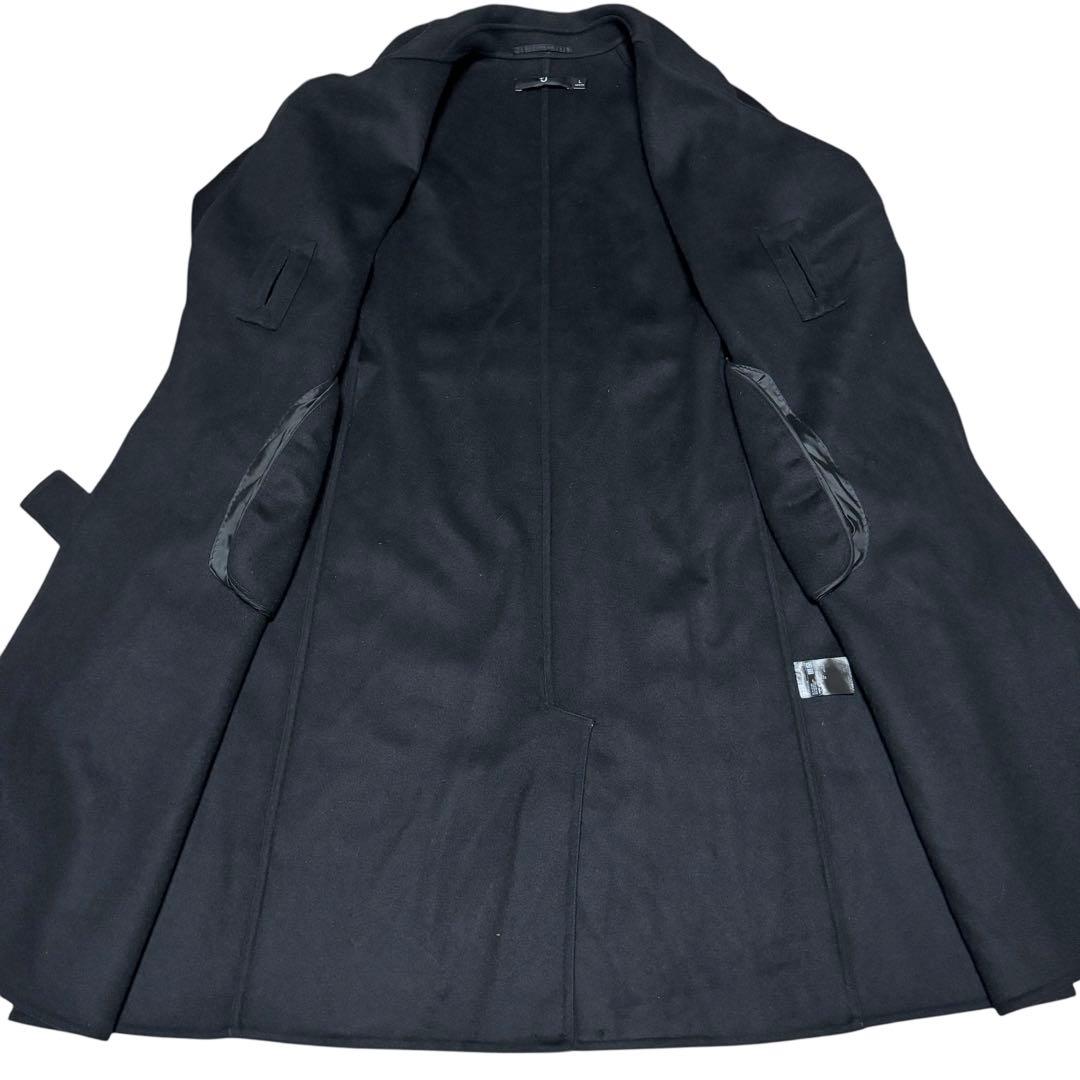 美品 UNIQLO +J ユニクロ ウールカシミヤ チェスターコート ブラック