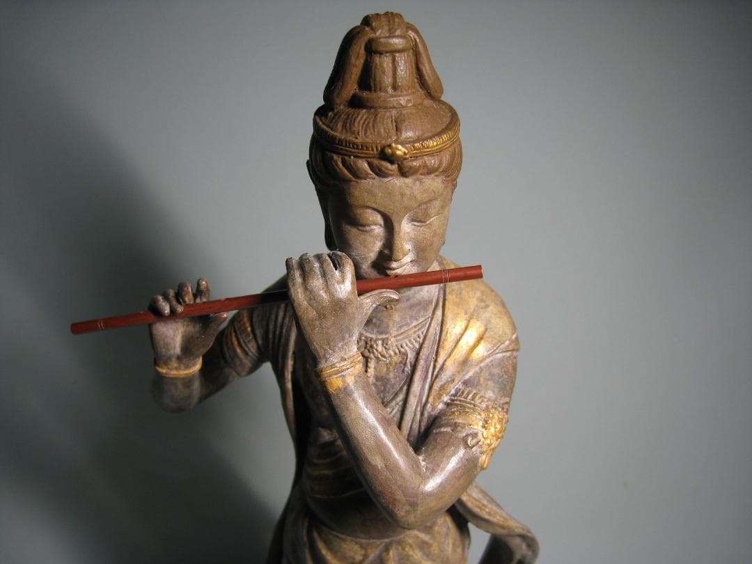 音声菩薩像  　喜多敏勝  ブロンズ製　　天上の音色
