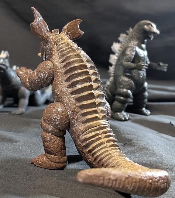 昭和ゴジラ＆アンギラス＆バラゴン（ヤマカツ）ソフビフィギュア３体セット