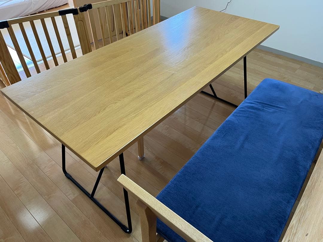 【160cm】無印良品　木製折りたたみテーブル