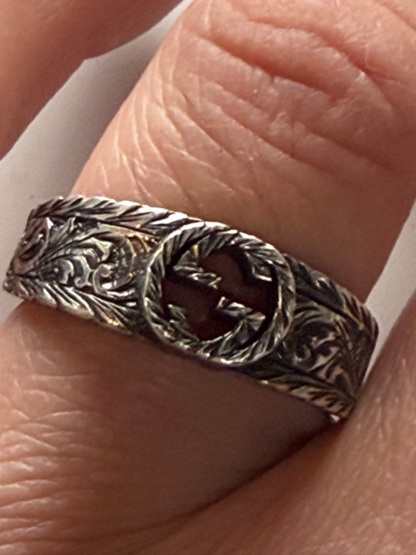 ジ*ズ様 グッチ指輪 リングインターロッキングGシルバー 21号