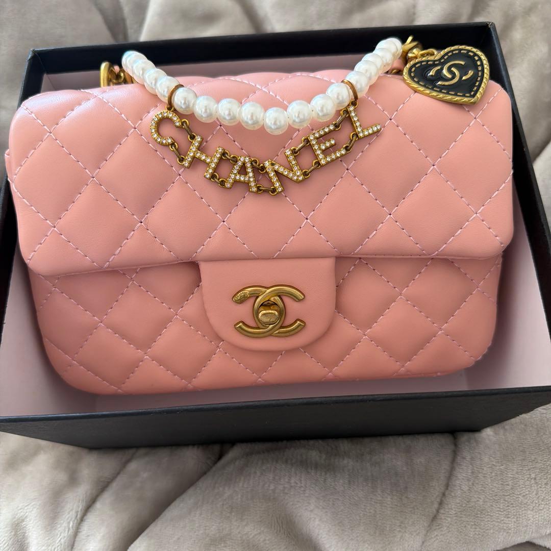ノベルティー♡CHANEL ピンク キルティング ショルダーバッグ