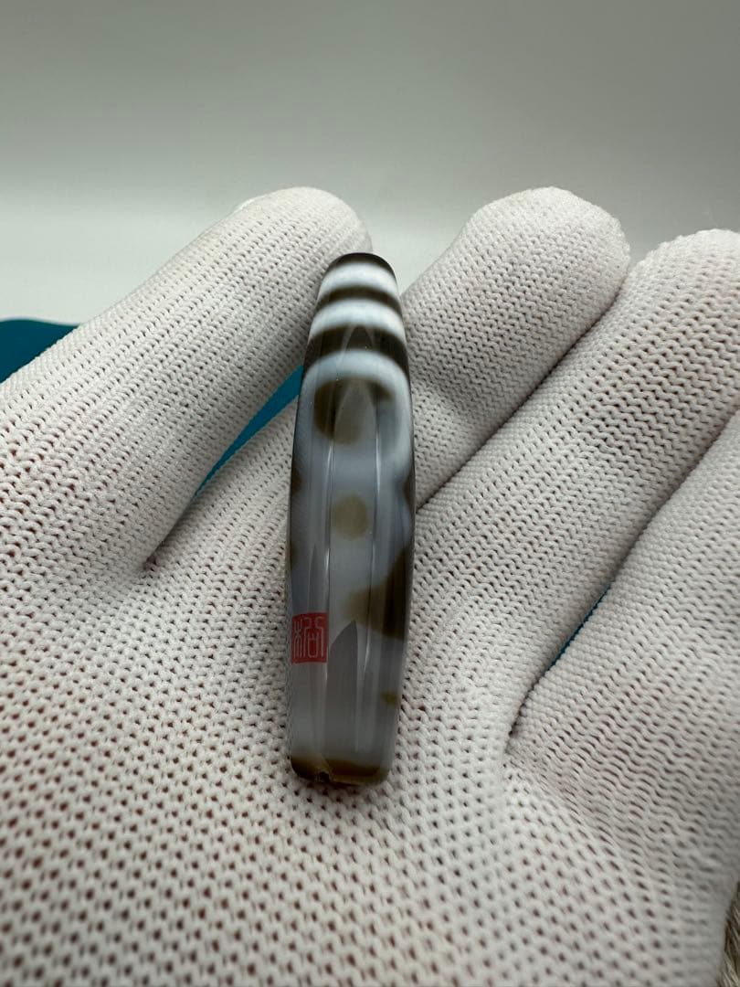 ☆天然石☆ 蔵伝 チベット 宝瓶天珠 古美術品 收藏品 稀少品（珍品刻印）