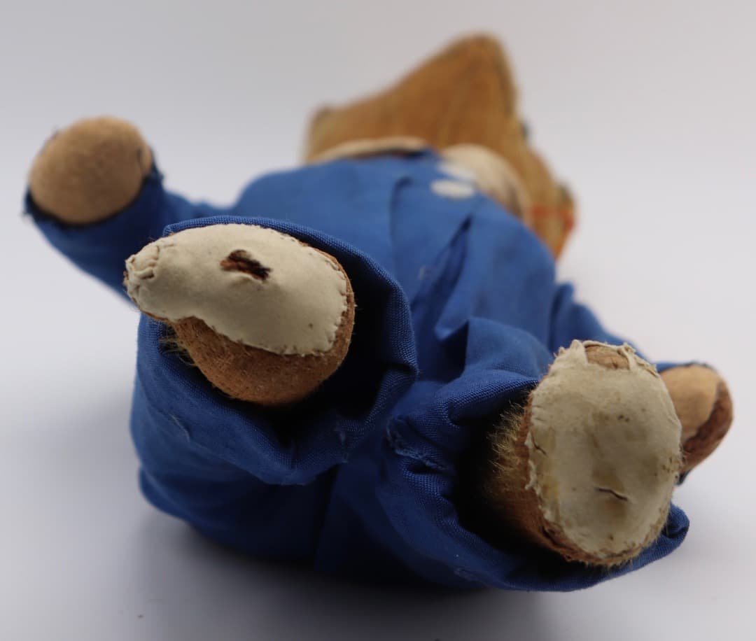 アメリカン・ビンテージ・ベア 29cm 青いロンパース 年代詳細不明