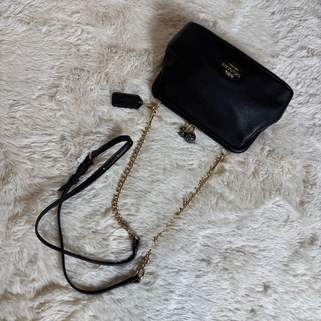 COACH コーチ キスロック がま口 チェーン ショルダーバッグ c1451